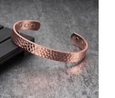 Bracelet magnétique en cuivre martelé anti-douleurs avec aimants