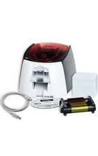 Evolis Badgy100 Full Color Plastic ID Card Printer B12U0000RS *Tested*