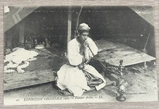 Exposition Coloniale 1907 - Fumeur Arabe ( Narguilé )