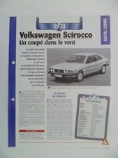 CARTE FICHE AUTO VOLKSWAGEN