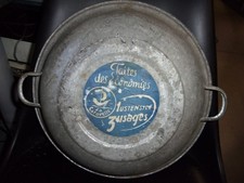 Ancienne  Bassine Zinc galvanisée Ronde  Ø 32cm NEUVE D EPOQUE ! La caravelle