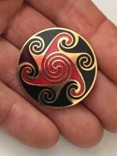 BELLE BROCHE EMAILLEE ANCIENNE