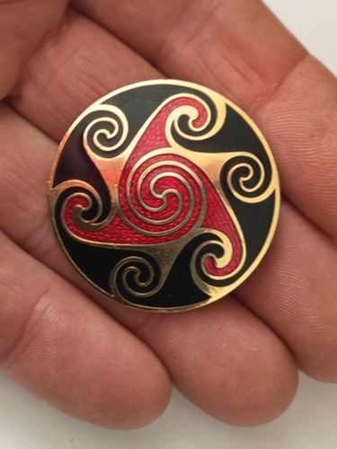 Belle broche emaillee ancienne - belle,