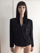 Veste smocking noir 100% laine