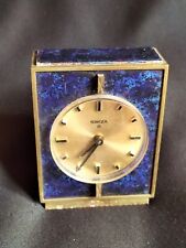 Swiza / Réveil/pendulette en bronze & imitation lapis-lazuli / Jaeger Cartier
