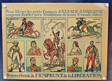 LITHOGRAPHIE ANCIENNE, EMPRUNT DE LA LIBERATION ALSACE-LORRAINE, Roger Broders 