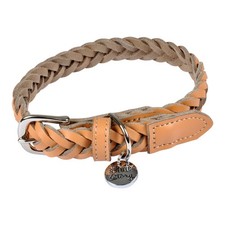 Collier pour Chien Réglable "Tressé" 30-45cm Naturel