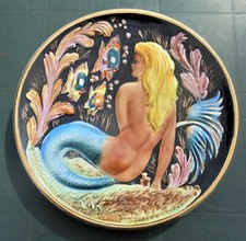 GRAND PLAT DECORATIF COUPE MONACO KERINA DECOR  SIRENE DN2443