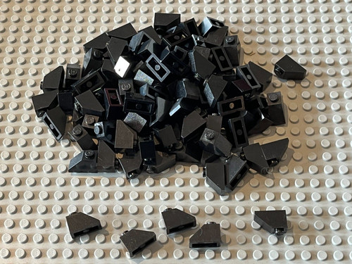 100 black slope brick lego - slope,
