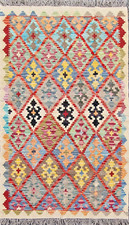 Tapis kilim en laine tissé à la main style ancien 187 x 123 cm