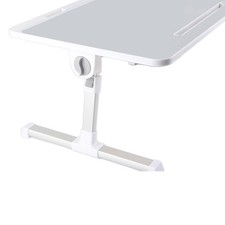 (Gris)Table De Lit Pour Ordinateur Portable Avec Pieds Pliables Plateau De