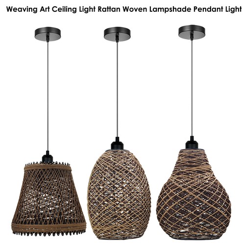 Lustre plafond rotin - de,