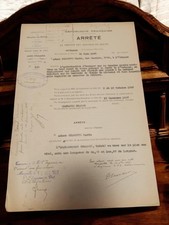 Ancien document vintage arrêté préfectoral Marseille Bouches-du-Rhône 1930-1940