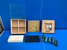 KAPLA COULEUR 129 PLANCHETTES EN BOIS NOIR BLANC BLEU + LIVRE BE