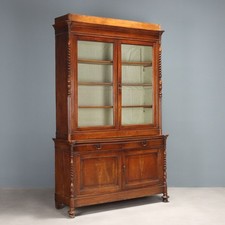 Buffet Charles X Ancien Noyer Tiroirs Volets Italie XIXe Siècle Original