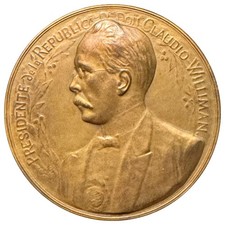 Médaille bronze boite " URUGUAY Montévidéo : Don Carlos WILLIMAN 1910 " GREGOIRE