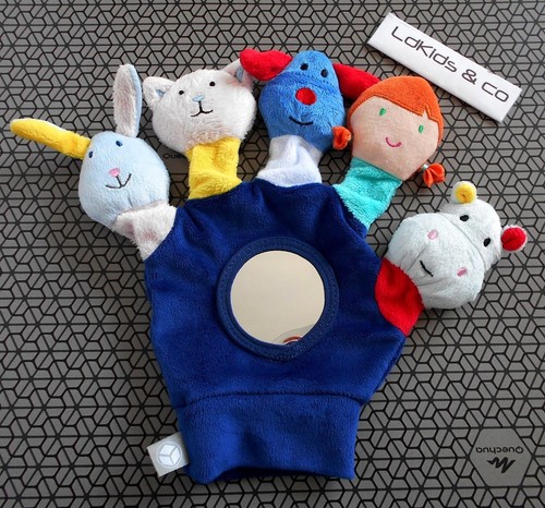 Doudou plat lapin chien - plat,