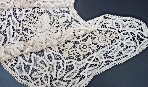 Ancien col bateau dentelle - ancien,