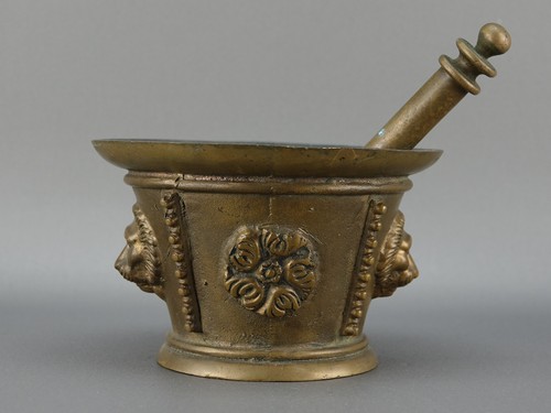 Ancien mortier bronze pilon - ancien,