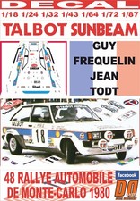 DECAL TALBOT SUNBEAM LOTUS