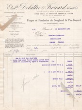 PARIS DELATTRE FROUARD FORGES FONDERIE SOUGLAND SAINT MICHEL FACTURE TRAITE
