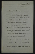 VIGNAUD Jean LETTRE AUTOGRAPHE