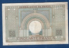 Maroc - 50 Francs 28/10/1947