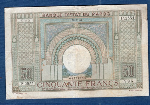 Maroc francs 28 10 - maroc,