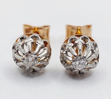 Puces d'oreilles antique or