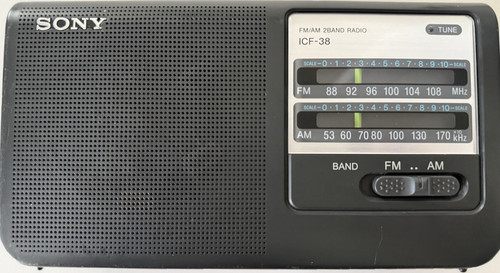 Sony icf portable fm - icf-38, am/fm