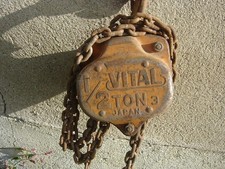 ancien treuil palan VITAL made in Japan bon état de marche