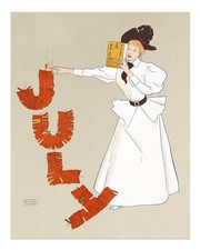 Art mural vintage juillet par