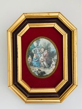 Petit cadre bois doré femme