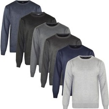 Neuf Homme Coton Pull Ras Du