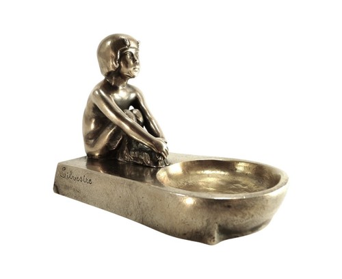 Vide poche bronze argenté - vide,