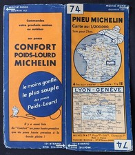 Carte MICHELIN 74 LYON GENEVE