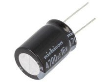 Condensateur UHE1C472MHD6TN : électrolytique THT 4700uF 16VDC Ø18x25mm ±20% N...