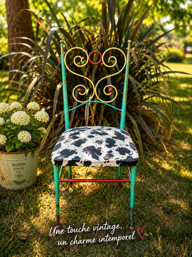 Chaise vintage métal - chaise,