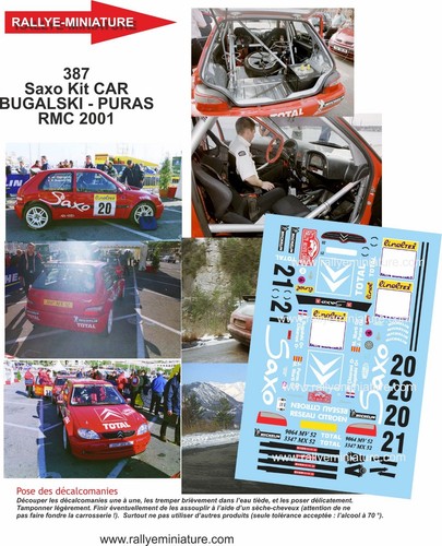Decals ref 0387 citroen - 1/18,