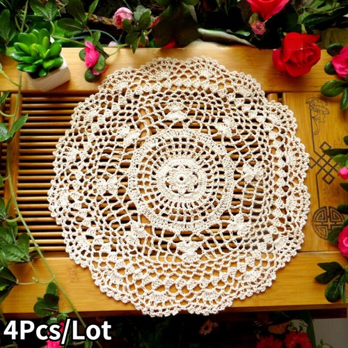 4pcs nappes rondes coton au - 4pcs,