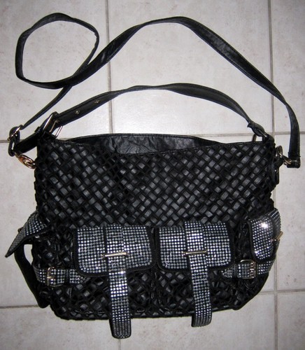 Sac noir tom eva strass - sac,