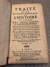 1717 Traité Matière Médicale, Histoire, Usages Plantes P. de Tournefort