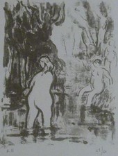 René Seyssaud lithographie baigneuse II album 1954 marseille P 391