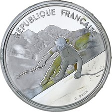 [#1273809] France, 100 Francs, 1992 Olympics, Albertville, Alpine Skiing, 1989, 