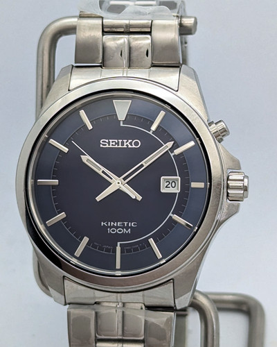 Seiko kinetic 100m blue - blue, dial