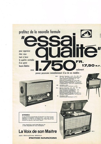 Publicite advertising 1959 - ,