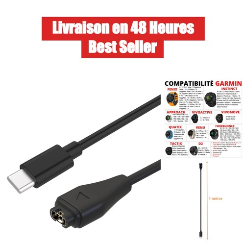 Câble recharge usb pour - de, usb-c