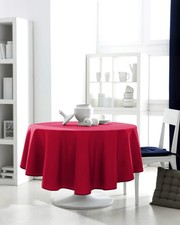 Nappe ronde unie rouge 1m80 anti tache infroissable - MCTISSUS - 3700913815704