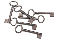 73mm,Lot de 6 Anciennes Ébauches de Clé Creuse,Clefs de Meuble, Cadenas, Serrure