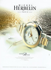 publicité Advertising  1122  1990  montre Michel Herbelin  Newport Royale